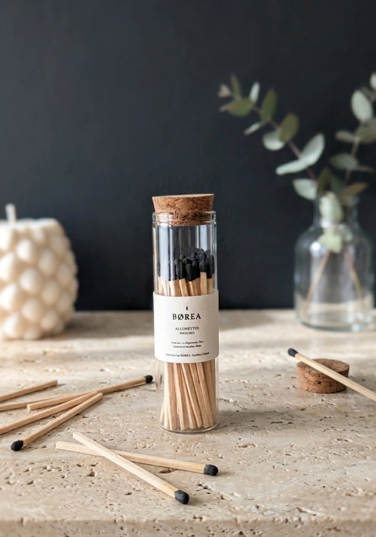 Allumettes BØREA en verre conçues pour accompagner le rituel d’allumage des bougies