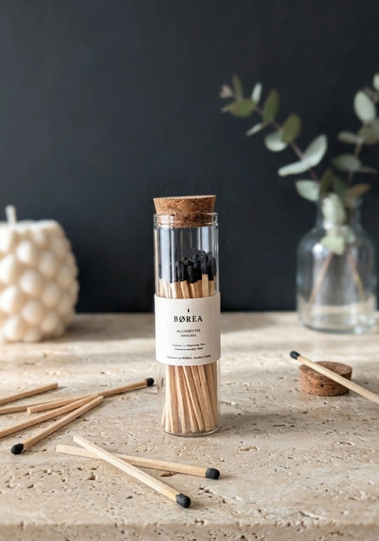 Allumettes BØREA en verre conçues pour accompagner le rituel d’allumage des bougies