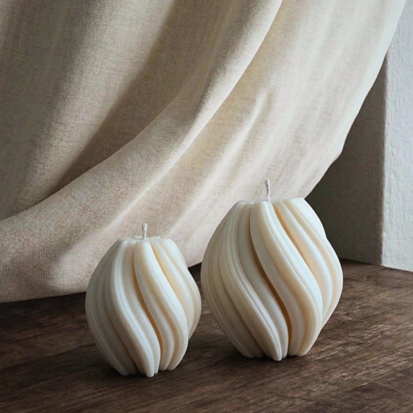 Bougie sculpturale parfumée KENAÏ BØREA en cire végétale fabriquée au Québec 